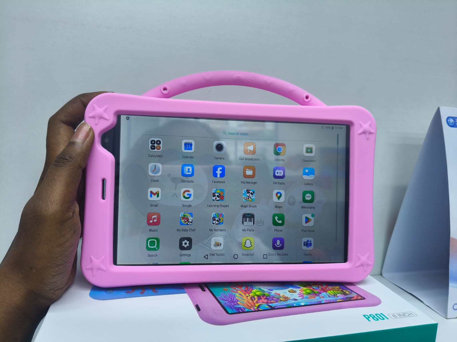 TELZEAL P801 Kids Tablet 8” Android | Online Study Learning Tablet, 5000mAh, Dual SIM, WiFi | Parental Control, Educational Games, Kids Tablet with 12 Months  Warranty