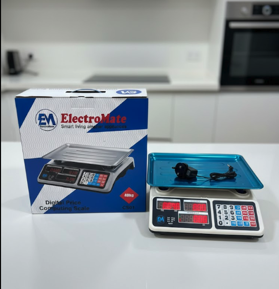 40Kgs Electromate Digital Computing Weighing Scale
Enjoy fast, accurate, and reliable measurements every time with the Electromate 40Kgs Digital Scale.Perfect for shops, supermarkets, and markets.