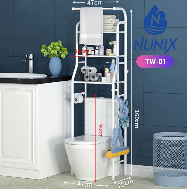Nunix TW-series Over the Toilet Rack Organizer, Bathroom Storage Organiser