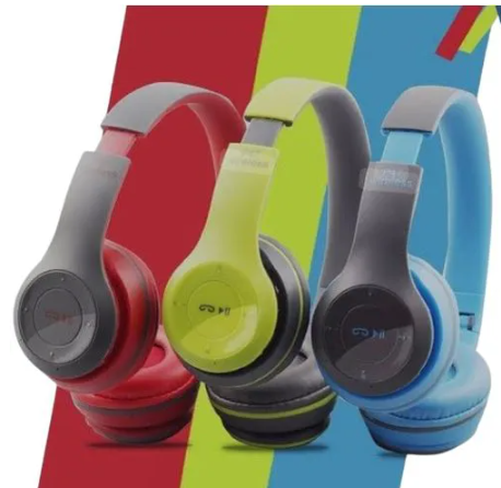 P47 Wireless Bluetooth Headphones – Super Bass, Foldable Sports Design, TF Card Support, Compatible with iOS & Android