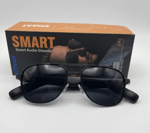 KTech SMART Audio Glasses/Calling Music Playback Voice Assistant Built-in Mic & Open Ear Speakers IPX4 Waterproof Sunglasses Comfortable and Secure Fit Sunglasses Glasses