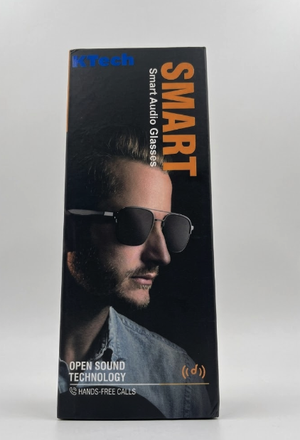 KTech SMART Audio Glasses/Calling Music Playback Voice Assistant Built-in Mic & Open Ear Speakers IPX4 Waterproof Sunglasses Comfortable and Secure Fit Sunglasses Glasses