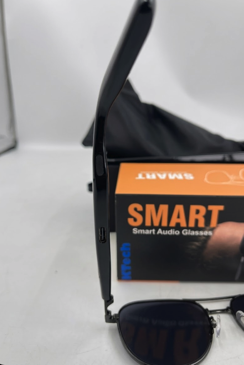 KTech SMART Audio Glasses/Calling Music Playback Voice Assistant Built-in Mic & Open Ear Speakers IPX4 Waterproof Sunglasses Comfortable and Secure Fit Sunglasses Glasses