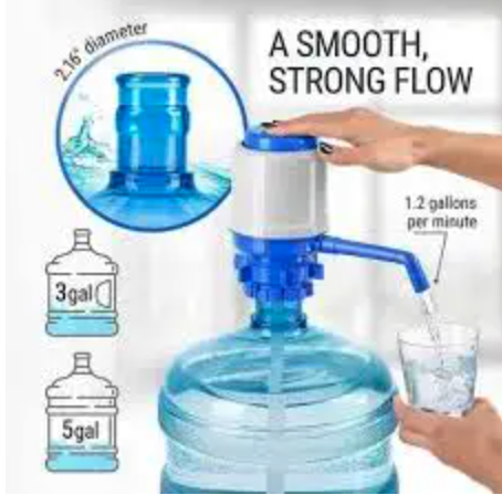 Manual Hand Press Water Dispenser Pump - Universal Fit for 19L & 20L Bottles - Portable & No Electricity Required - BPA-Free Manual Pump for Home, Office, & Camping