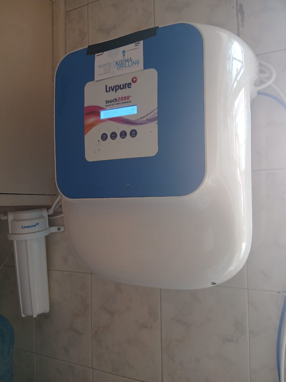 Livpure Touch 2000+ Water Purifier RO UV UF 8.5L Storage – Suitable for Borehole & Tap Water – Wall Mounted