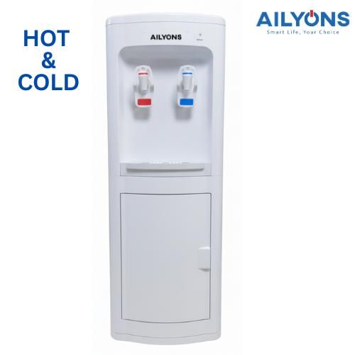 AILYONS AFK-110 Hot and Cold water dispenser with Storage Cabinet classic style - White (1YR WRTY)