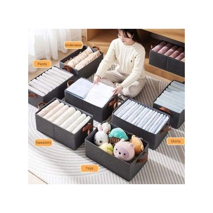 47x29x20cm Foldable grey clothes storage bag / laundry bin