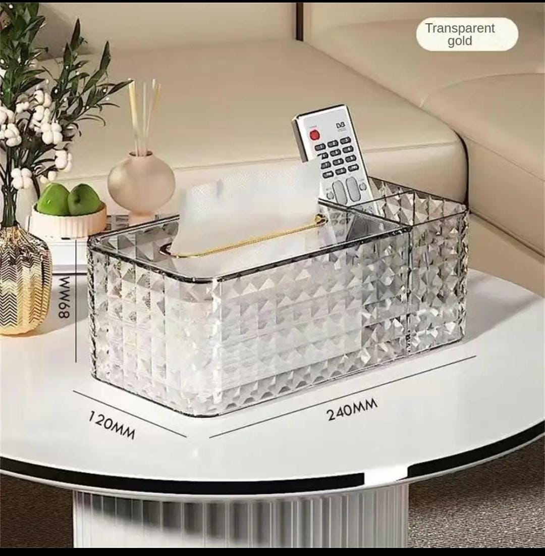 3 in 1 acrylic tissue/saviette holder