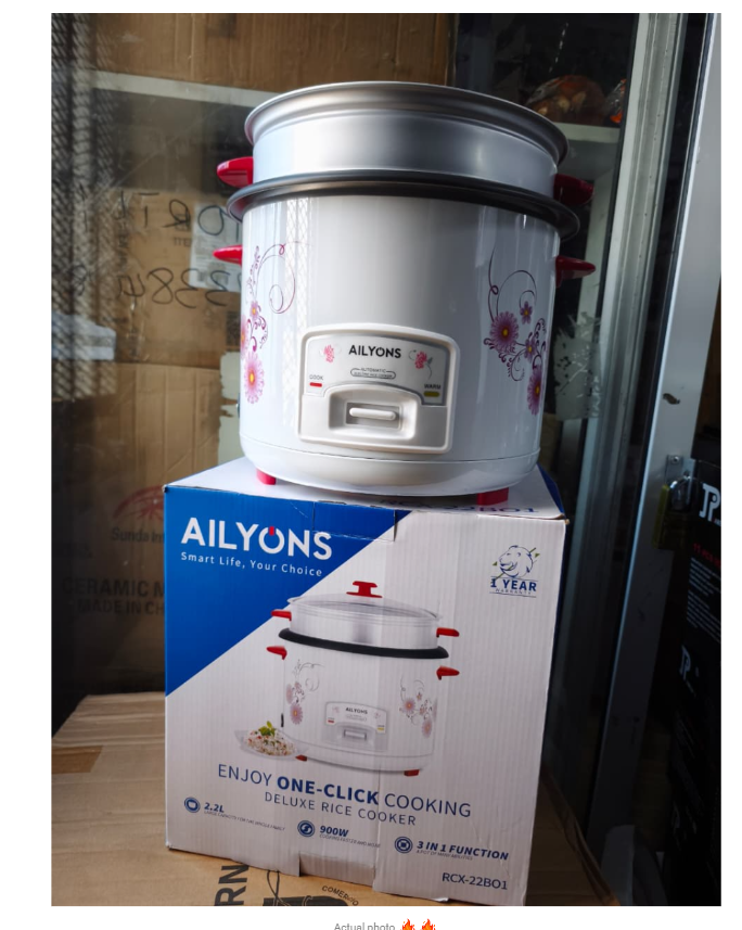 AILYONS 3 In 1 Automatic Rice Cooker