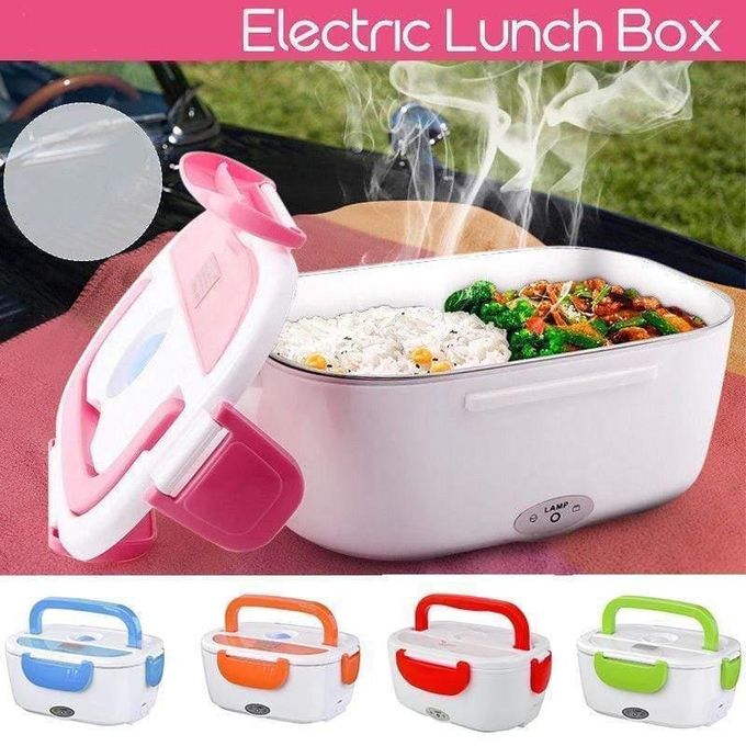 Electric Lunch Box with Metallic Insert Portable Heated Food Container for Office, Travel, School, and Car Use, Keep Meals Warm Anytime, Convenient and Spill-Free Design