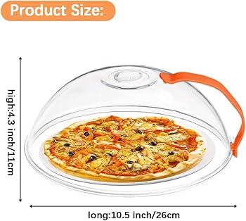 Vent microwave food cover with detachable handle