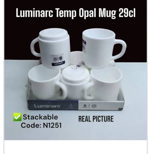 ☕ Set of 6 Luminarc 29cl Cups ☕
Serve your favorite beverages in style with this durable and elegant 6-piece cup set, perfect for home, office, or casual entertaining.