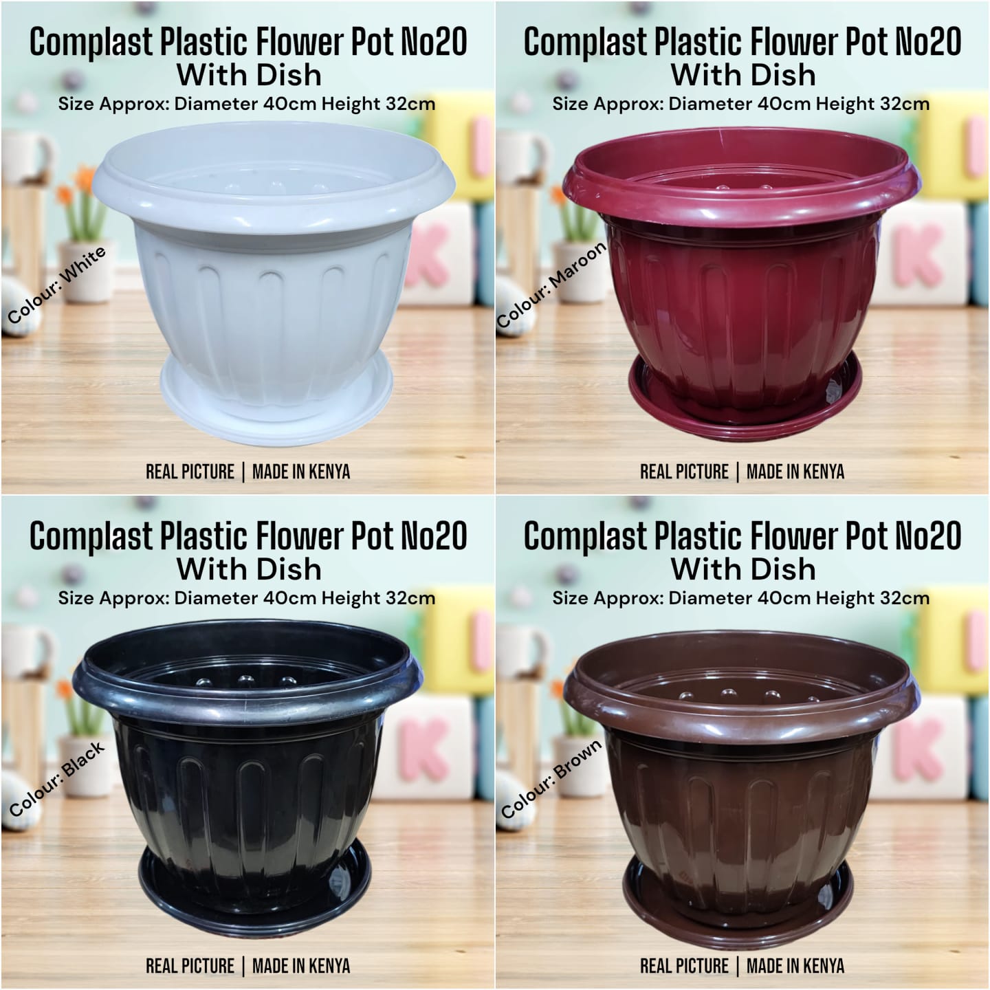 🌿🌸 NOW AVAILABLE! 🌸🌿
✨ Complast Flower Pot / Planter with Plate ✨
A durable planter designed for reliable plant growth and attractive presentation, constructed from strong plastic and paired with