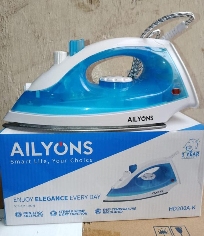 AILYONS Elegant Power Efficient Electric Steam Iron Box 1pc