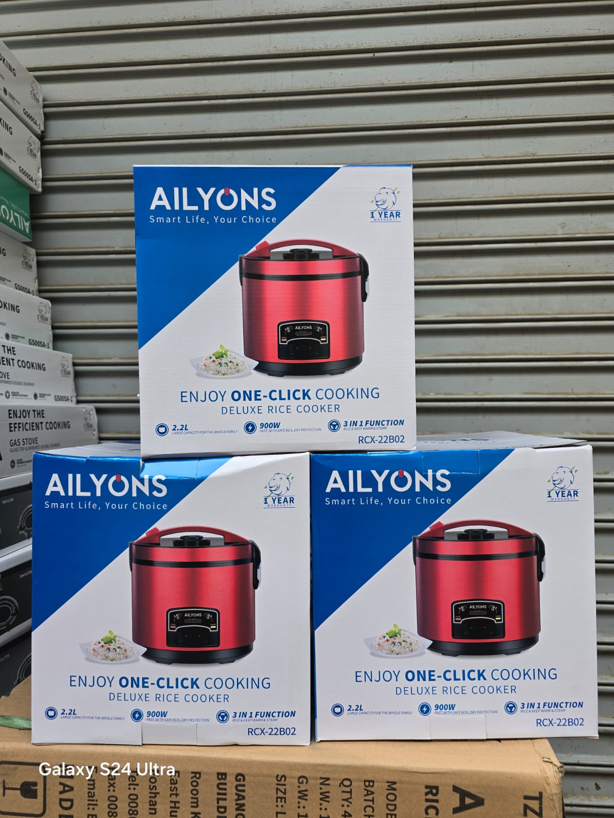 Ailyons Rice Cooker RCX-22B02, 2.2L Automatic Cooker with Keep Warm, 3 In 1 Multi-function, Automatic Cook & Keep Warm Function, Non-Stick Inner Pot for Easy Cleanup, Energy-Efficient & Fast Cooker.