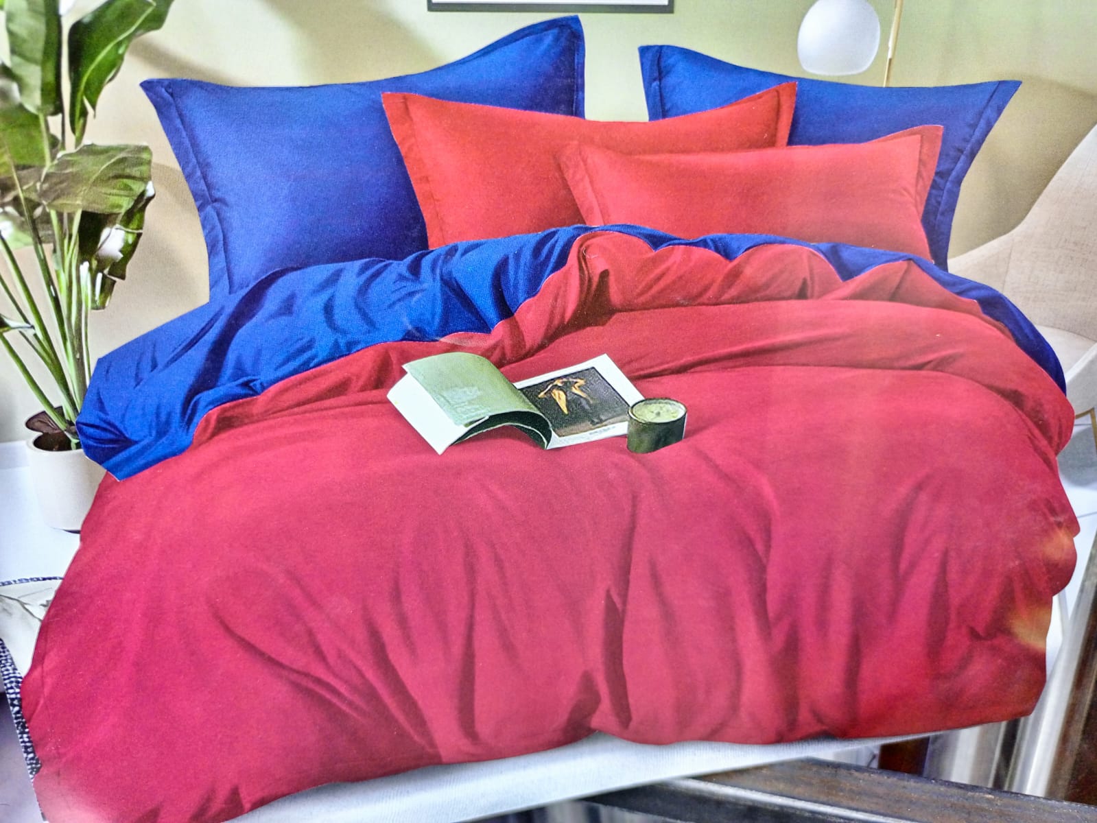 Double Sided Duvet Cover Set high quality cotton duvet cover. 1 set