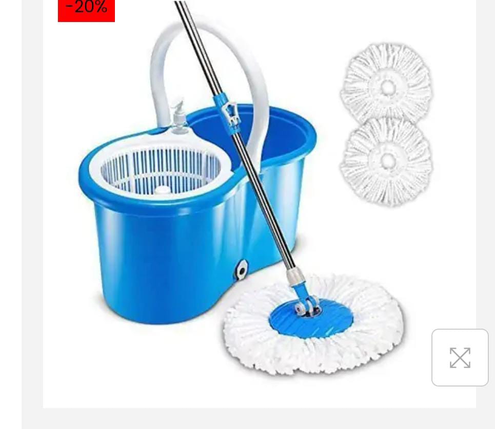 360 Spin Mop Rotating Bucket With Long Adjustable Mop.