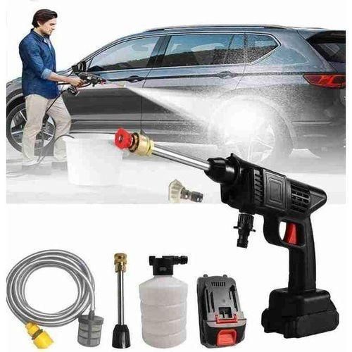 Portable Cordless High Pressure Car Washer , Spray Water Gun Machine With 2 Lithium Battery, Interchangeable Nozzles For Cleaning Car, Motorcycle, Bikes, Fence, Wall,Deck Cleaning