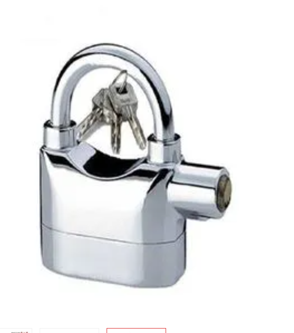 Kin Bar Tamper-proof Security Alarm Padlock Lock (Big)