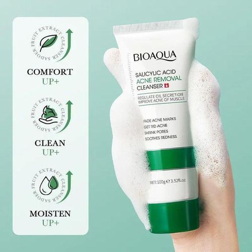 BIOAQUA Bioaua Salicylic Acid Acne Remove Anti Acne Cleanser Cream Oil Control Shrink Pores Cleanser Cream