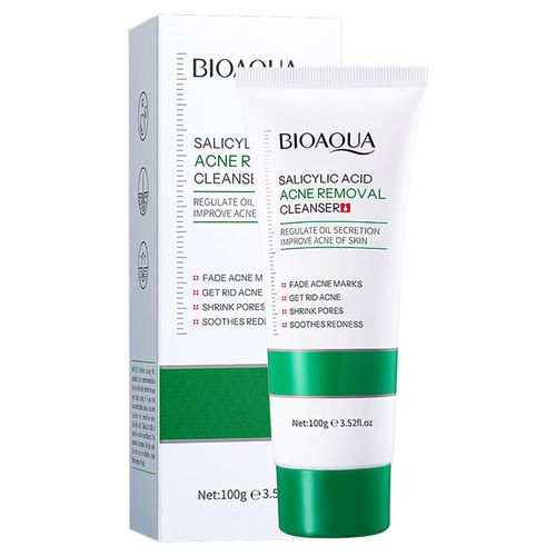 BIOAQUA Bioaua Salicylic Acid Acne Remove Anti Acne Cleanser Cream Oil Control Shrink Pores Cleanser Cream