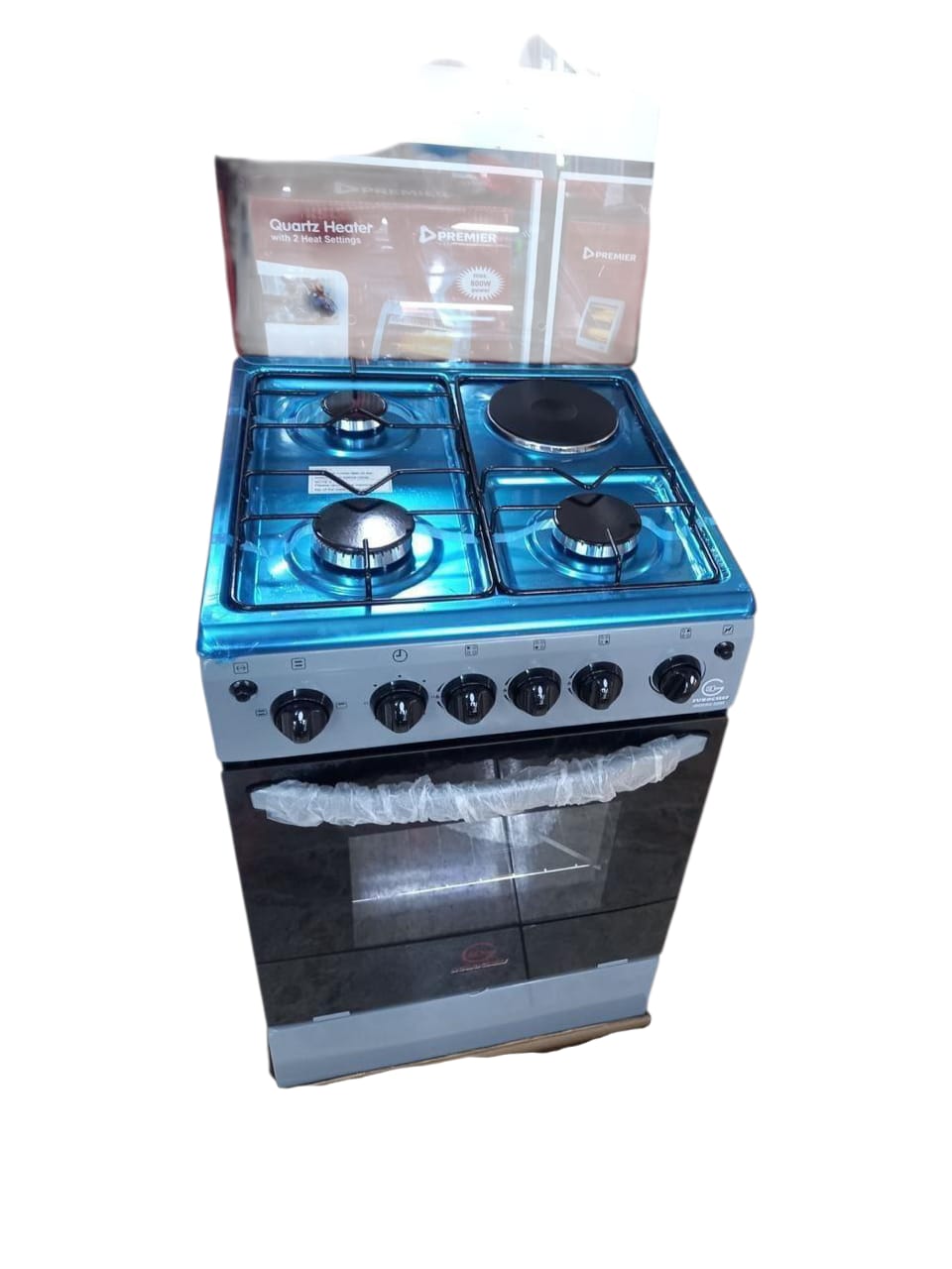 Eurochef 3 Gas + 1 Electric Hotplate Standing Cooker with Electric Oven
