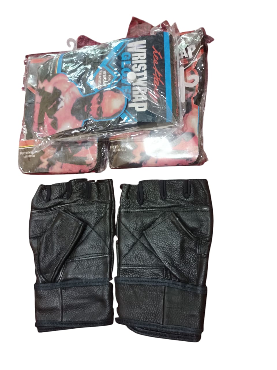 All Sizes High Quality Gym/ Work Out/ Cycling/ Weightlifting Leather Fingerless Gloves