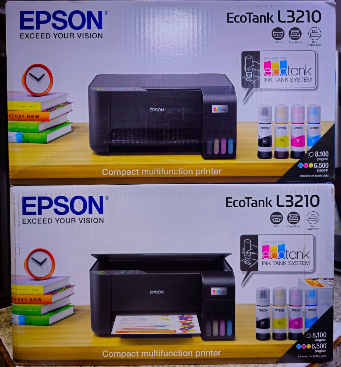 Epson EcoTank L3210 A4 Printer (Three-in-One), Print, Copy & Scan Black