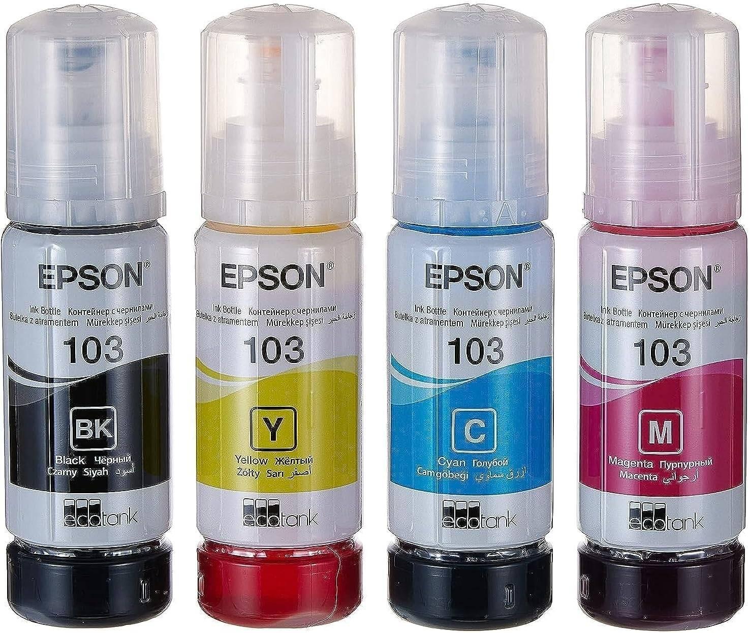 Epson 103 Original Ink Cartridges Black, Cyan, Magenta, Yellow Pack of 4