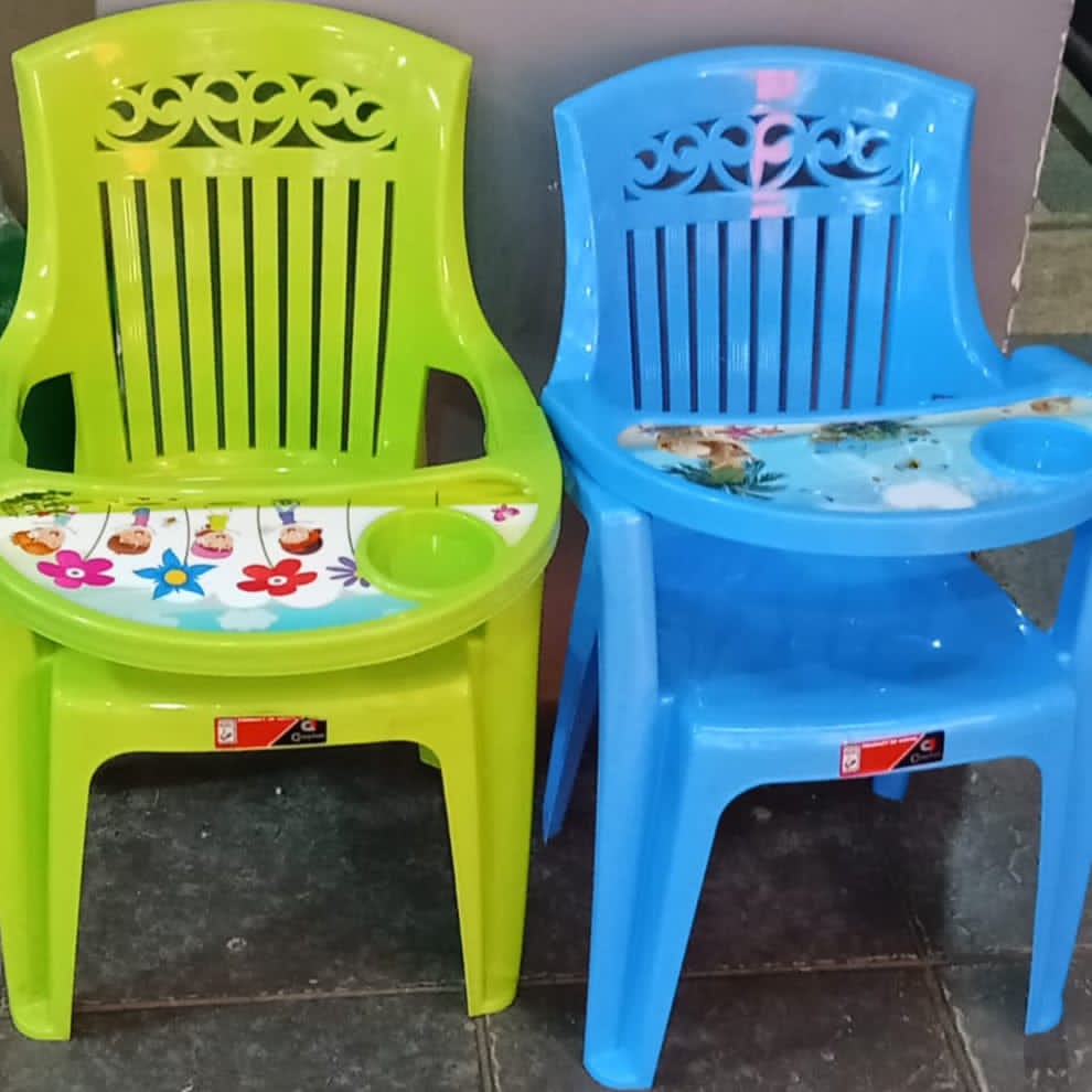 Complast Plastic Baby Chair For Feeding, Kids Study Table Chair With High Backrest.