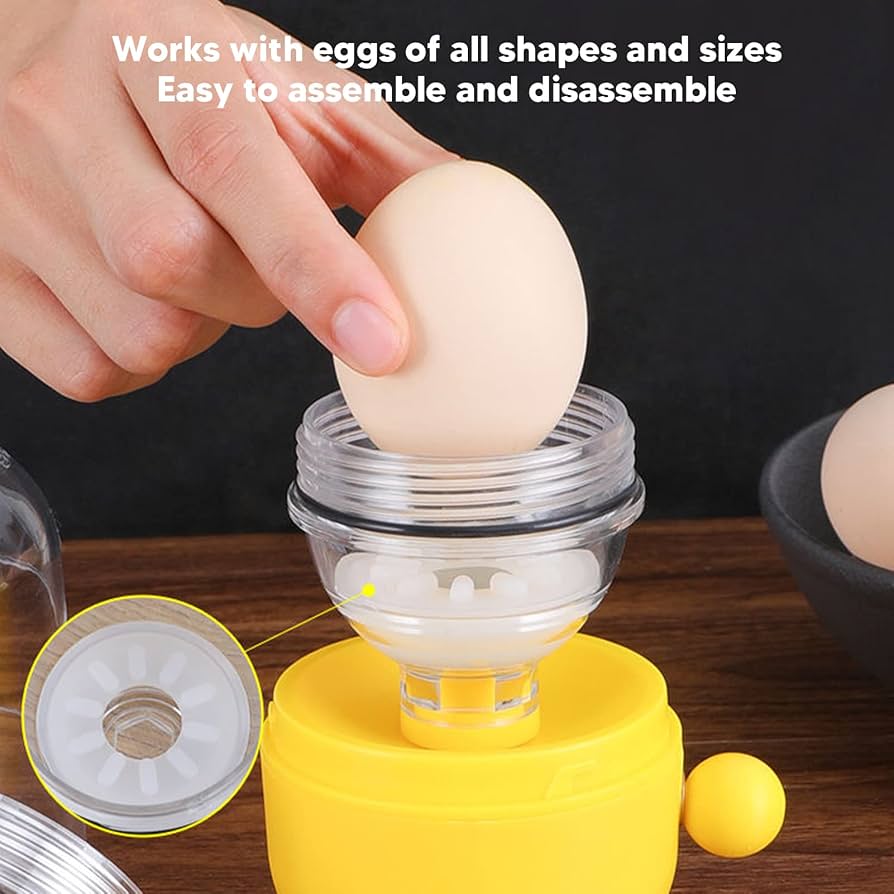Easy-to-Use Rope Egg Mixer for Perfectly Blended Eggs, Handheld Manual Egg Beater Whisk Tool for Mixing Egg Yolks and Egg Whites Evenly Without Breaking Shells, Ideal Kitchen Gadget for Cooking