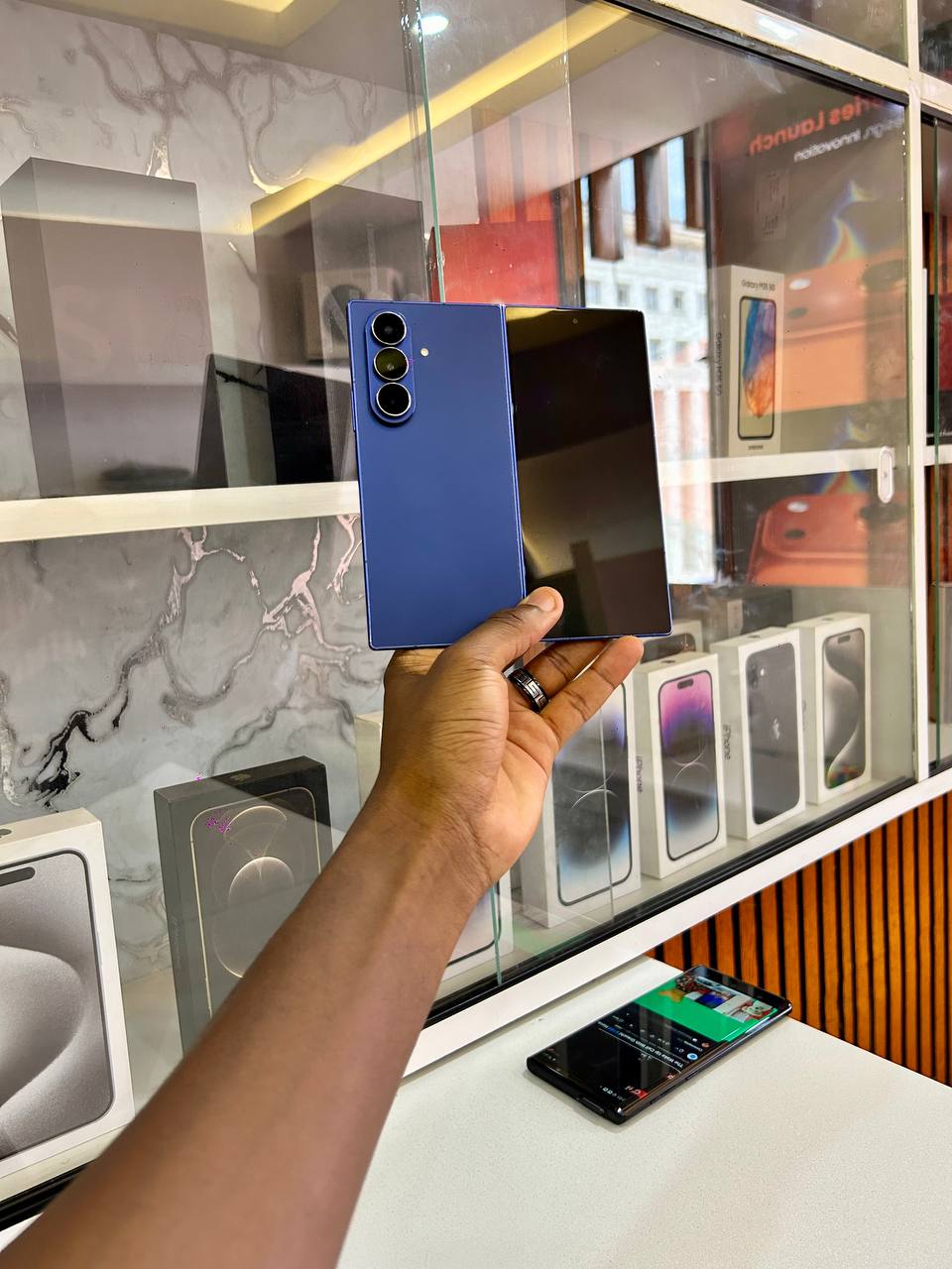 SAMSUNG GALAXY Z FOLD 7: A POWERFUL PHONE-TABLET HYBRID WITH A STUNNING 8-INCH DISPLAY, ULTRA-FAST PERFORMANCE, 200MP CAMERA, AND PREMIUM DESIGN BUILT FOR MULTITASKING, ENTERTAINMENT, AND NEXT-LEVEl.