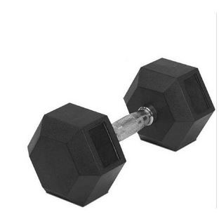 5 kg Hexagon Rubber Coated Dumbbells Set – Anti-Roll Hex Weights with Chrome Handle – Noise Reduction Gym Dumbbells for Home Workout Strength Training