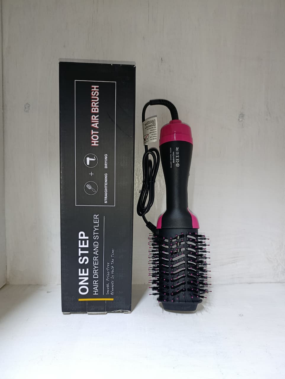 2-in-1 Hot Air Brush Hair Dryer & Styler – One Step Blow Dryer Brush for Straightening, Volumizing & Curling – Electric Hair Styling Comb