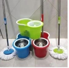 360° Spin Mop & Bucket Set with Wringer, Microfiber Floor Cleaning Mop, Adjustable Handle, Easy Drain System