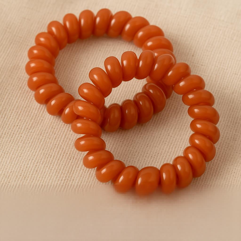 Spiral Coil Hair Tie – 3 Piece Bundle (No-Tangle Elastic Bands)