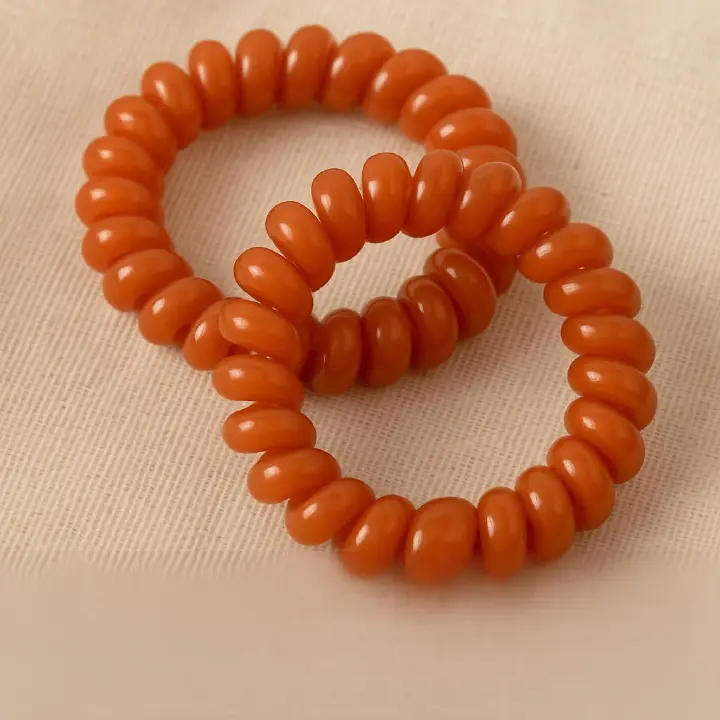 Spiral Coil Hair Tie – 3 Piece Bundle (No-Tangle Elastic Bands)