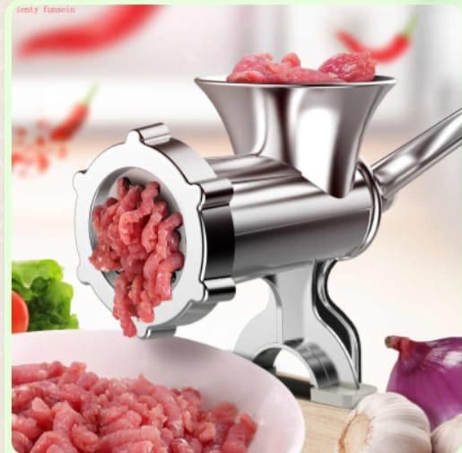 12-Inch Alloy Manual Meat Mincer Grinder Heavy Duty Hand Crank with Stainless Steel Blades, Clamp-On Kitchen Meat Grinder for Sausage, Beef, Chicken, Vegetables Durable Food Processor