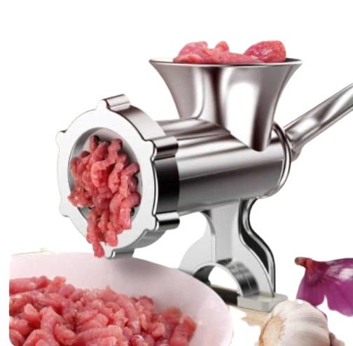 12-Inch Alloy Manual Meat Mincer Grinder Heavy Duty Hand Crank with Stainless Steel Blades, Clamp-On Kitchen Meat Grinder for Sausage, Beef, Chicken, Vegetables Durable Food Processor