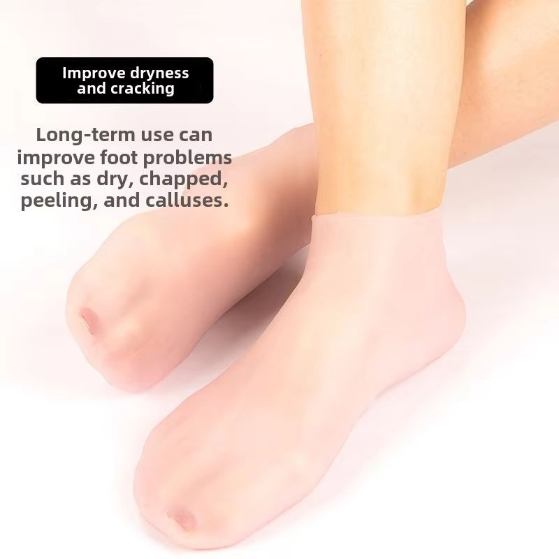 Silicone Socks for Dry Cracked Heels | Foot Care Moisturizing Socks | Reusable|Multipurpose Silicone Socks | Waterproof Sand-proof Foot Mask | Improve Dry Cracked Heels|Buy 2 Save More