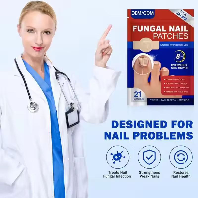 21 Patches Fungal Nail Treatment | Toenail Fungus Repair | Nail Discoloration & Brittle Nails | Overnight Hydrogel Care | Hypoallergenic | Easy to Apply | Ship to Kenya