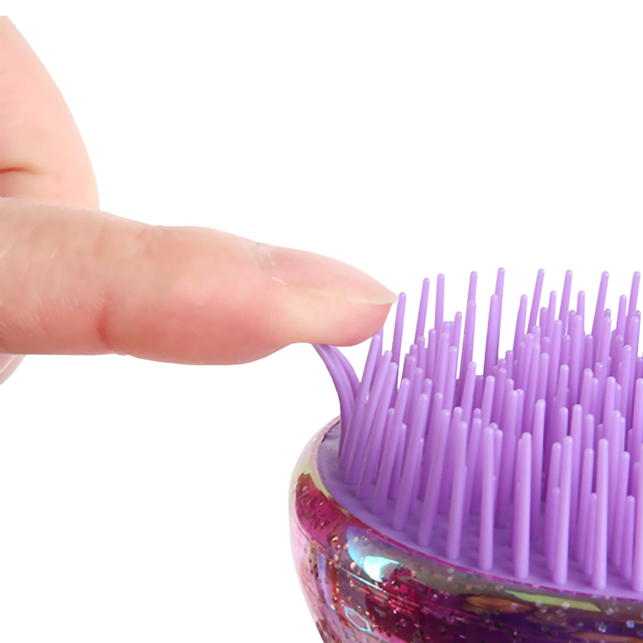 Mini Egg Hair Brush for African Hair Soft Bristles Anti-tangle Portable Travel Comb Soft Teeth Egg Shape Hairbrush Detangling Comb for Women Travel & Daily Use Africa Hair Detangling Brush