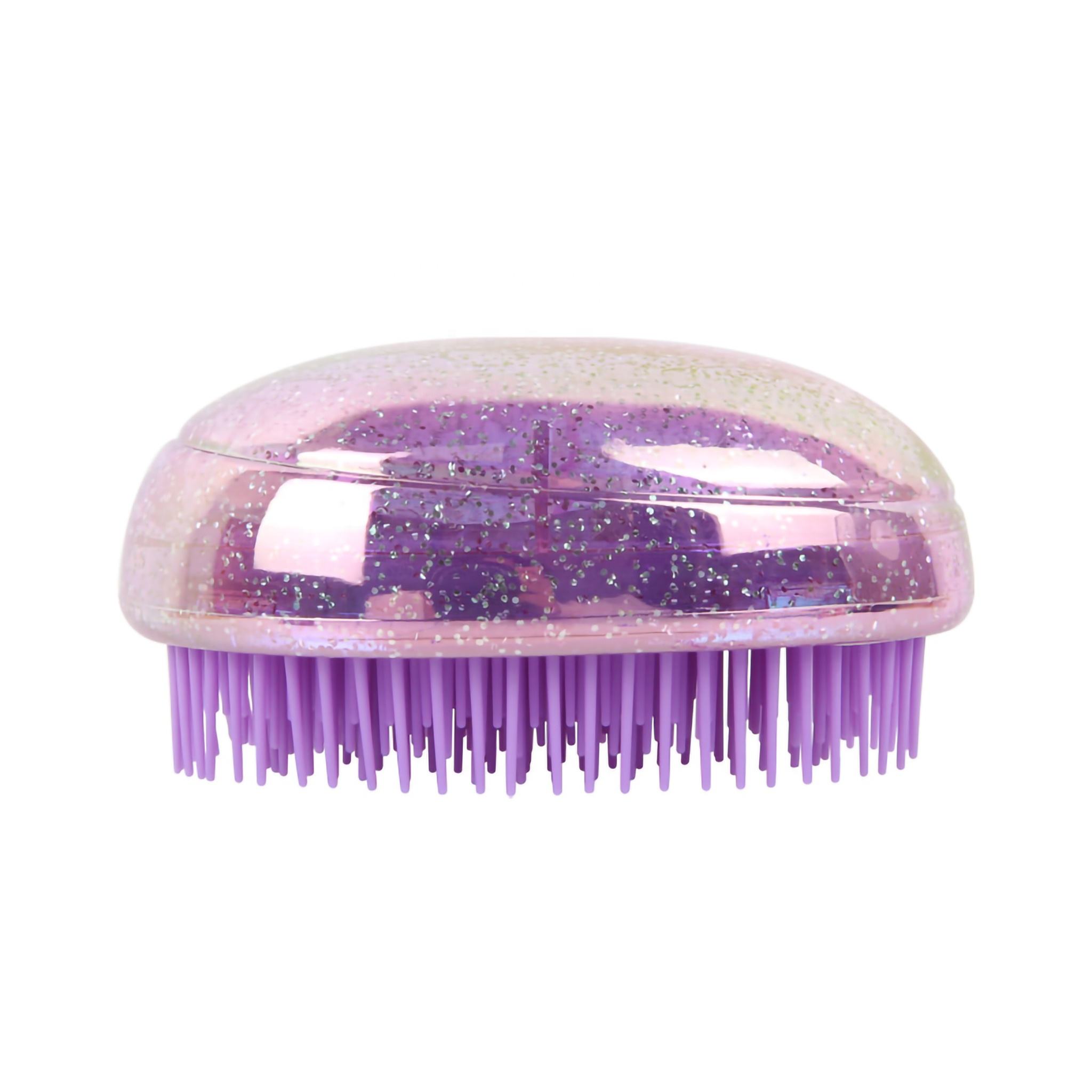 Mini Egg Hair Brush for African Hair Soft Bristles Anti-tangle Portable Travel Comb Soft Teeth Egg Shape Hairbrush Detangling Comb for Women Travel & Daily Use Africa Hair Detangling Brush