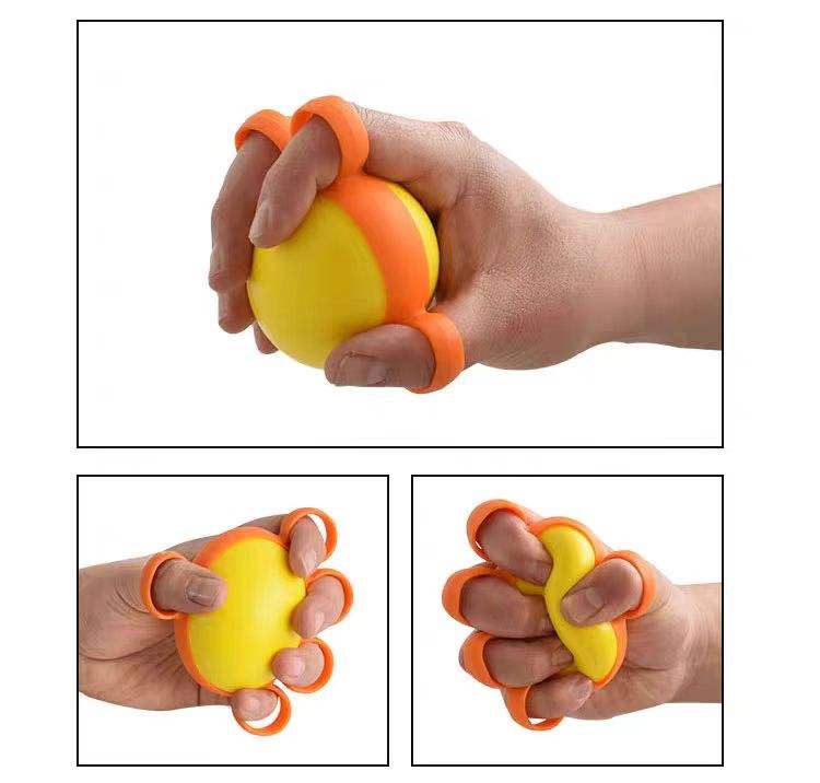 10lb Finger Grip Ball Hand Exercise Equipment for Elderly Stroke Rehabilitation Training Silicone Hand Gripper Strength Trainer Finger Grip Strength Training Ball Silicone Hand Exercise Ball