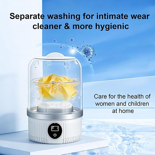 Portable Washing Machine, Underwear Washer, Small Washing Machines, Mini Washing Rechargeable Cordless Washing-Machine, Laundry Cup for Bra, Underwear, Socks (1 L capacity)
