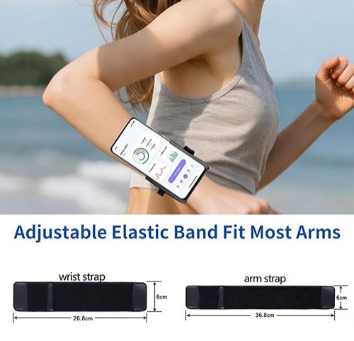 Wristband Phone Holder, No Screen Blocking, 360° Rotating Wrist Phone Mount,  Quick Release, for Android, iPhone , Fits 4–7.0" Phones