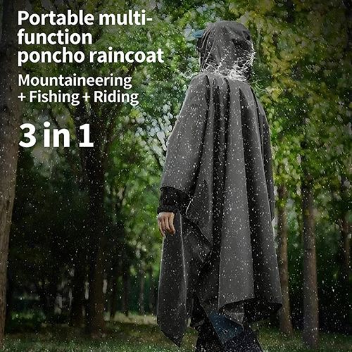 Rain Poncho for Adults Lightweight Waterproof Rain Coat for Men Reusable Rain Jacket for Emergency Outdoor（One Size）