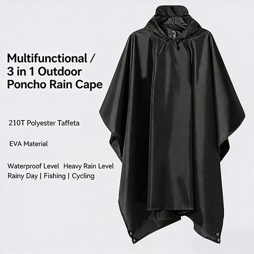 Rain Poncho for Adults Lightweight Waterproof Rain Coat for Men Reusable Rain Jacket for Emergency Outdoor（One Size）