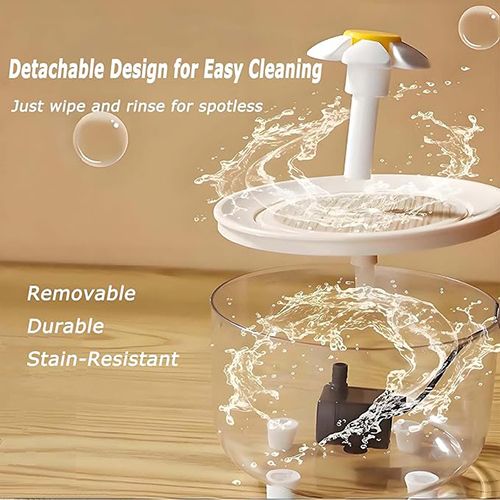 Dog/Cat Flower Circulation Water Dispenser Automatic Filter Live Water Flow Water Feeder Plug-in Drinking Water pet Supplies