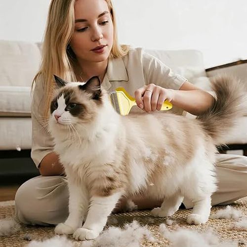 Pet knot comb, cat hair removal comb, dog thin brush, stainless steel cat hair cleaning brush